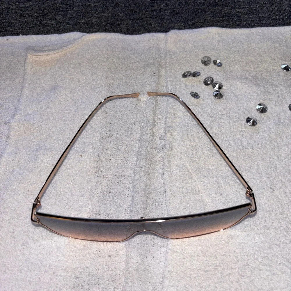 Gradient Brown to Blue Shield Sunglasses - Women Accessories